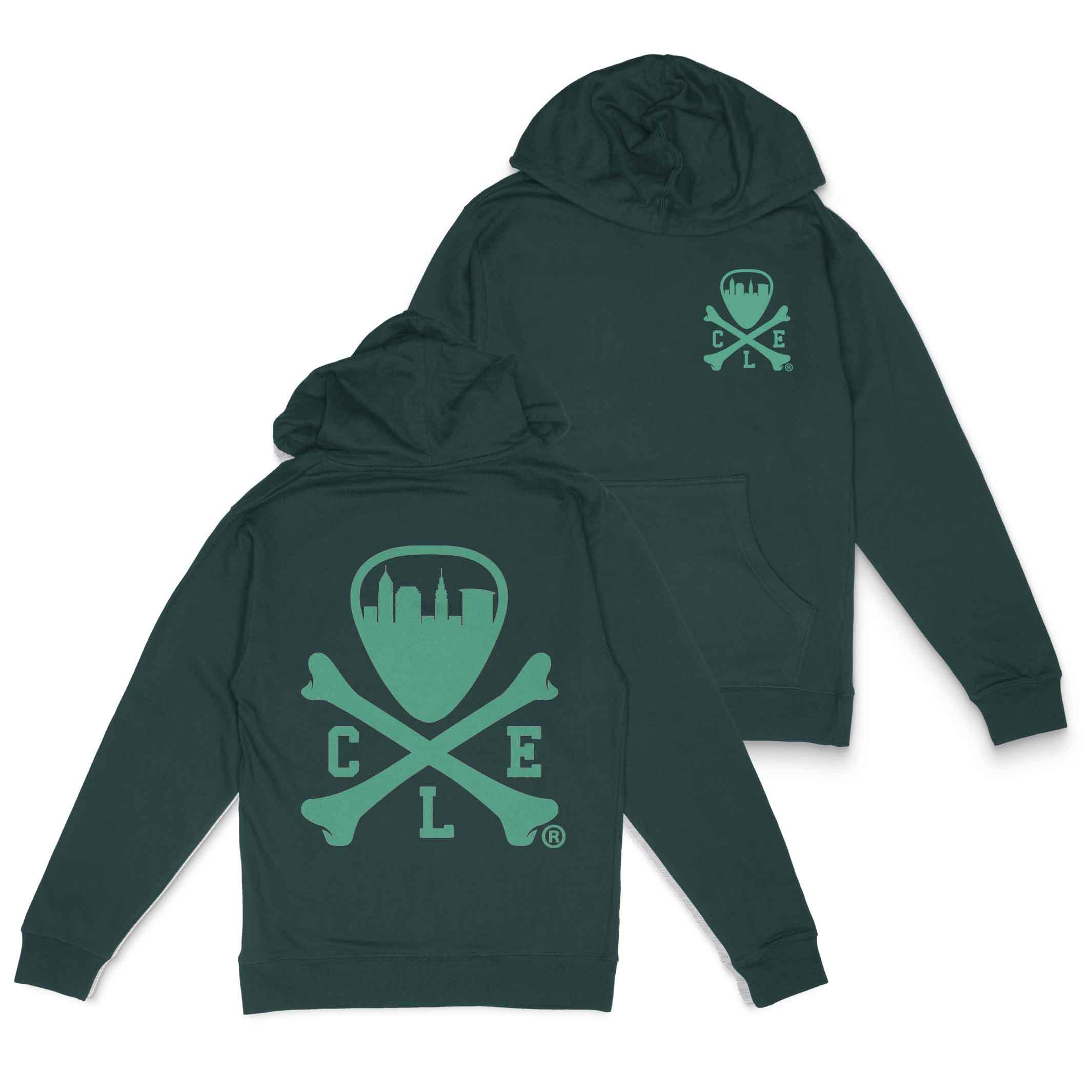 CLE Logo – Unisex Pullover Hoodie – Forest Green