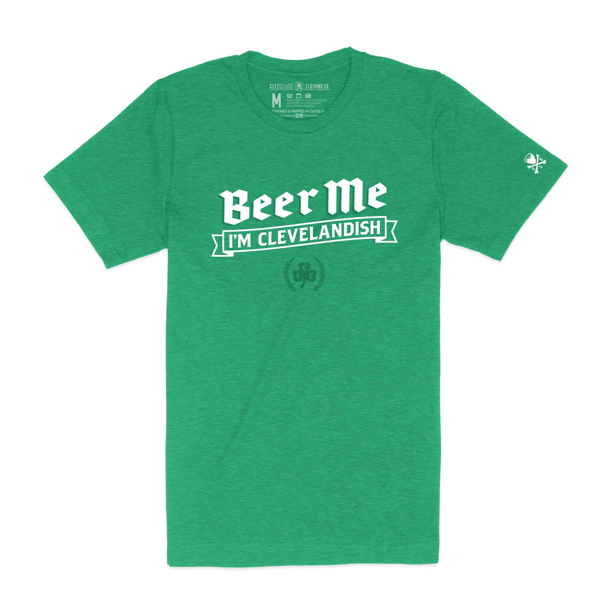 Beer Me I’m Clevelandish, St. Patrick’s Day – Mens/Unisex T-Shirt – Heather Kelly (ONLINE ONLY)