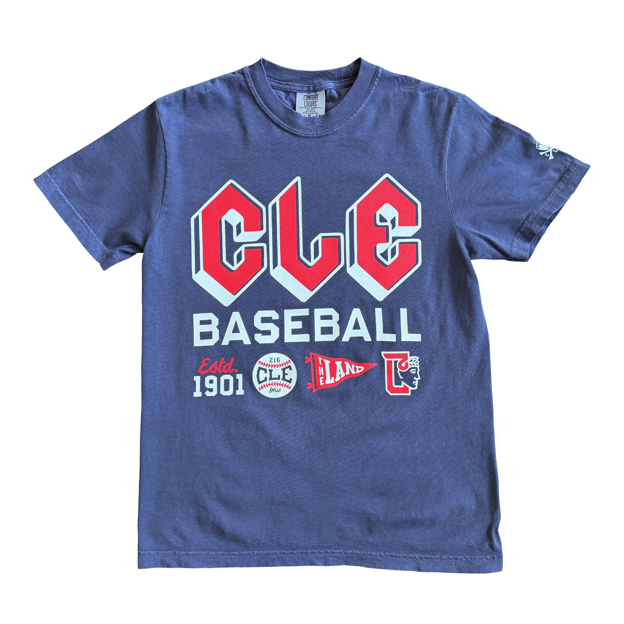 CLE – Cleveland Baseball Icons – Mens/Unisex Crew T-shirt