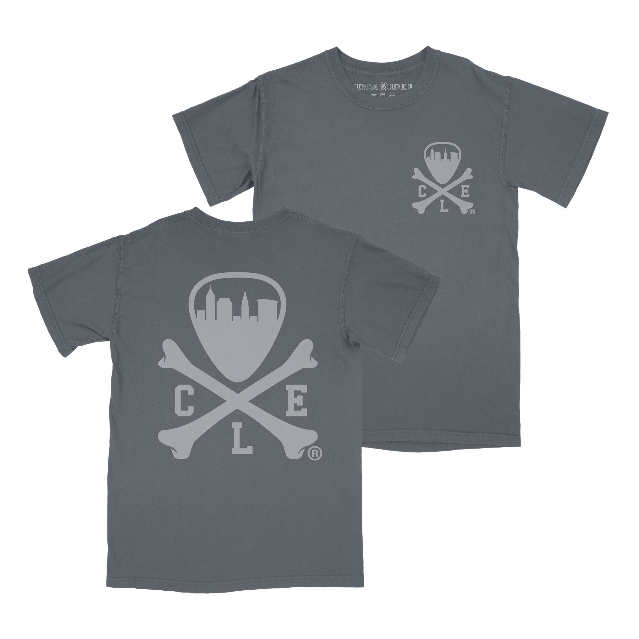 CLE Logo – Mens/Unisex Crew T-shirt – Pepper