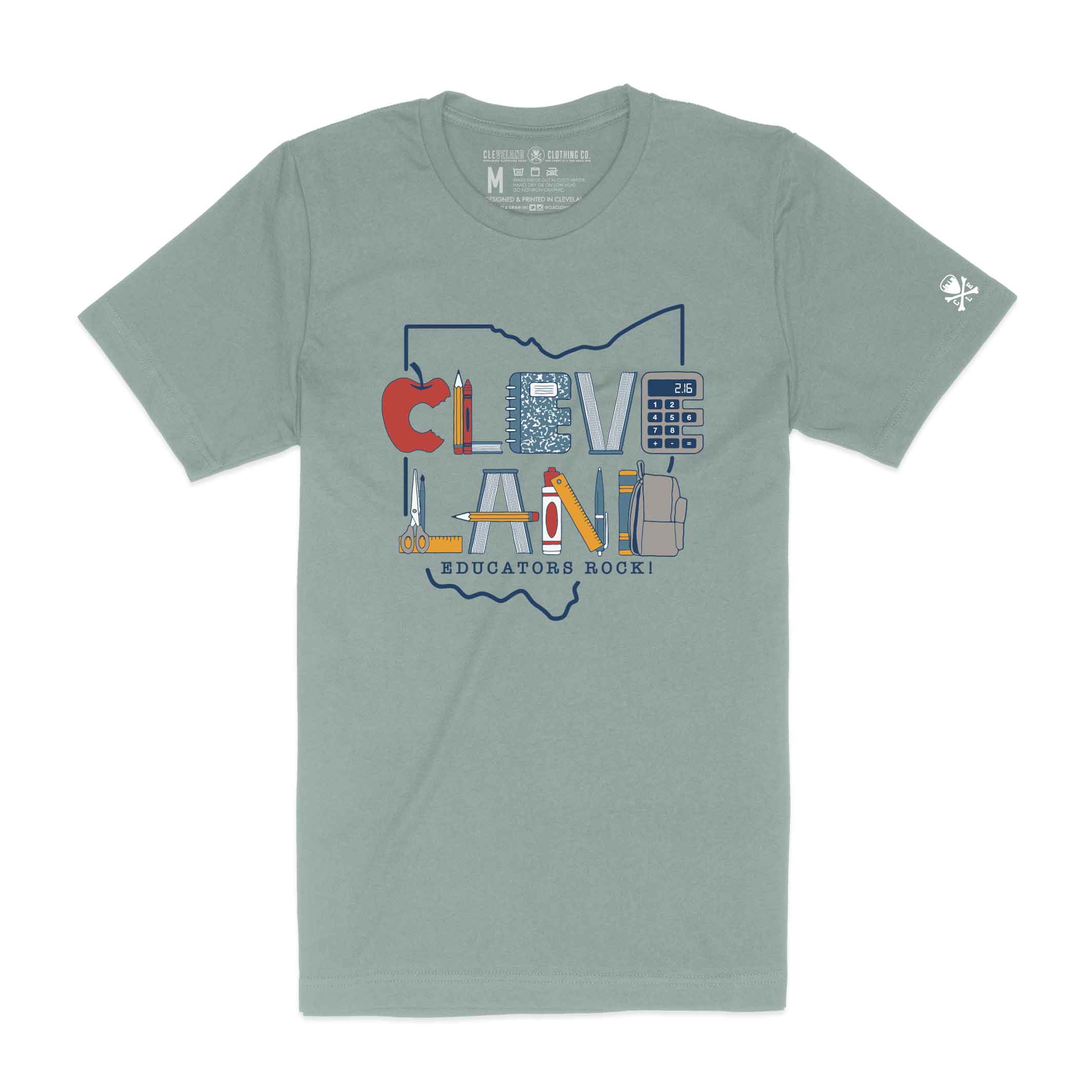 Cleveland Educators Rock – Mens/Unisex Crew T-Shirt – Support Local Teachers & Classrooms