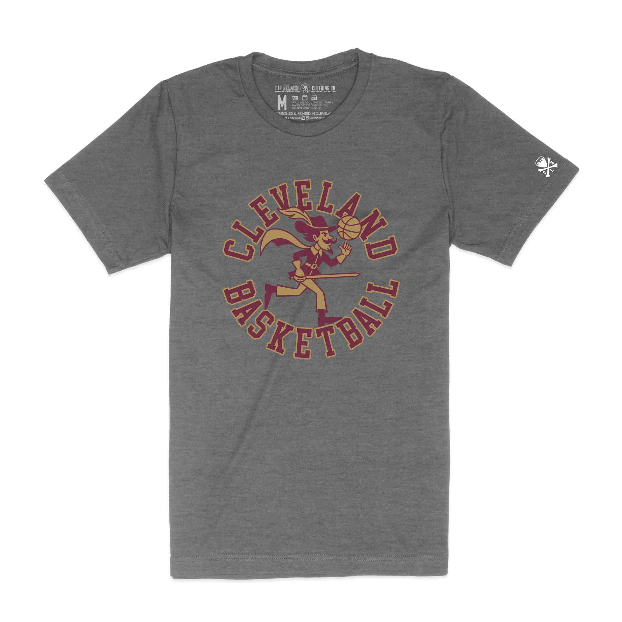 Cleveland Basketball Mascot – Mens/Unisex Crew T-Shirt