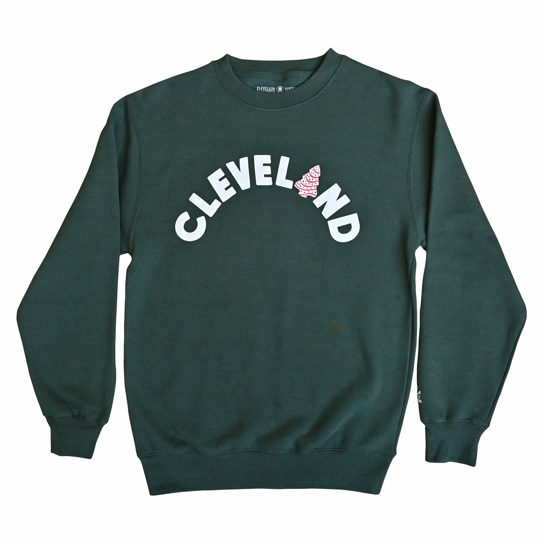 Cleveland Frosted Christmas Tree Arch – Unisex Crewneck Sweatshirt