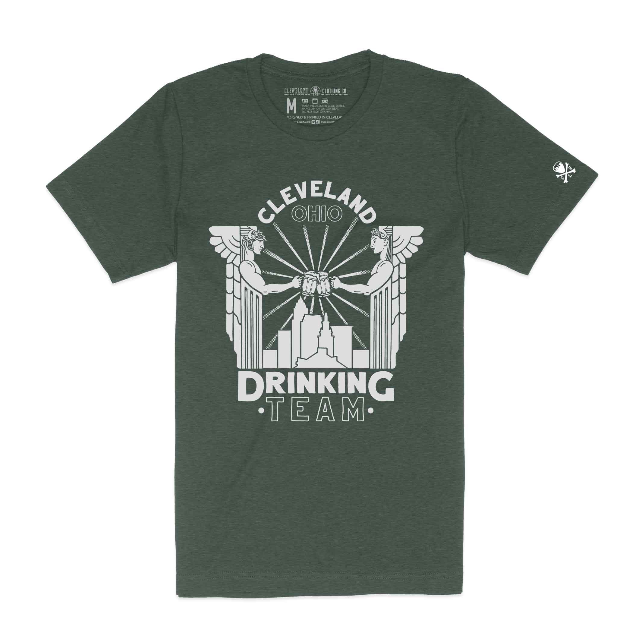 Cleveland Drinking Team St. Patrick’s Day – Mens/Unisex T-Shirt – Heather Forest (ONLINE ONLY)