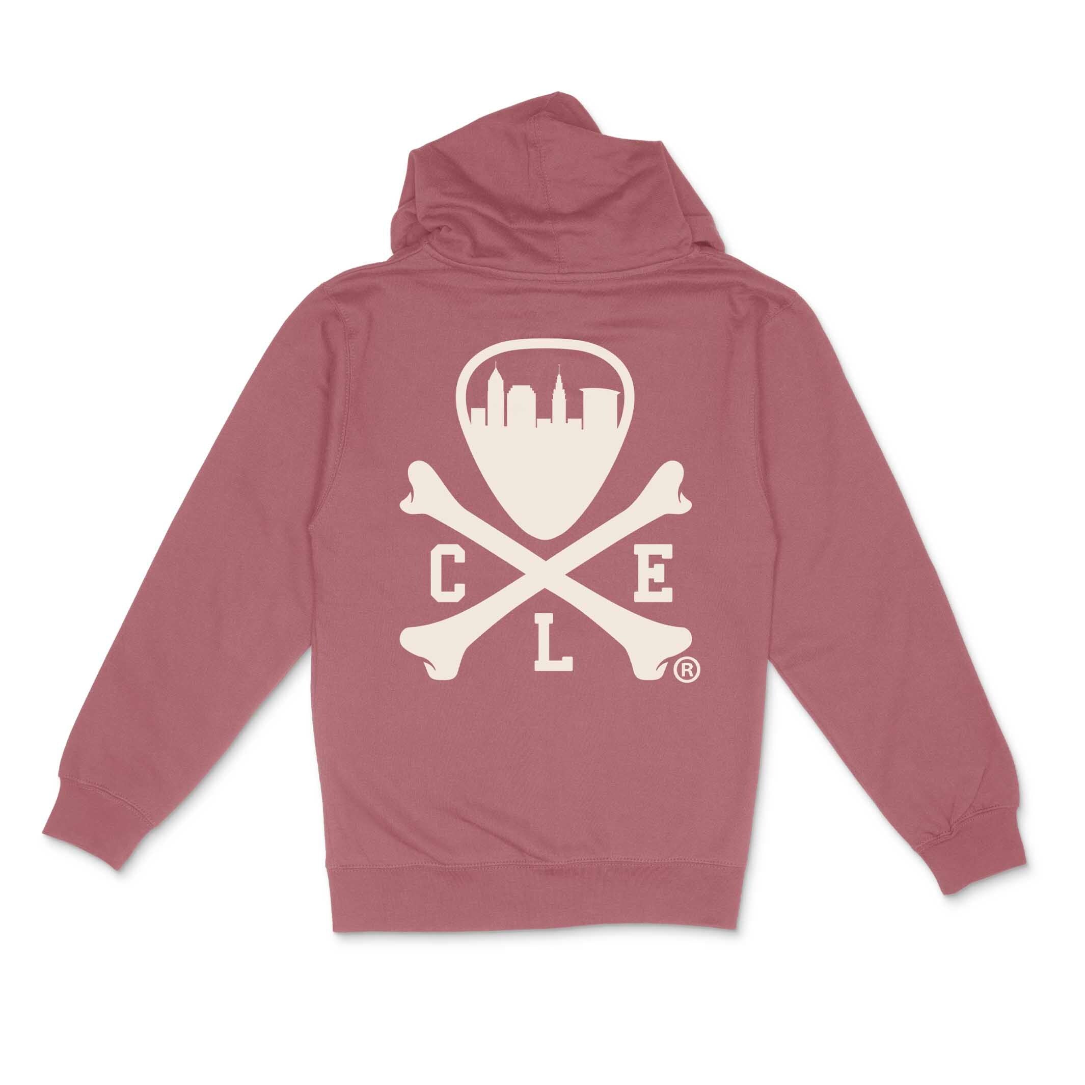 CLE Logo Full-Zip Hoodie – Dusty Rose