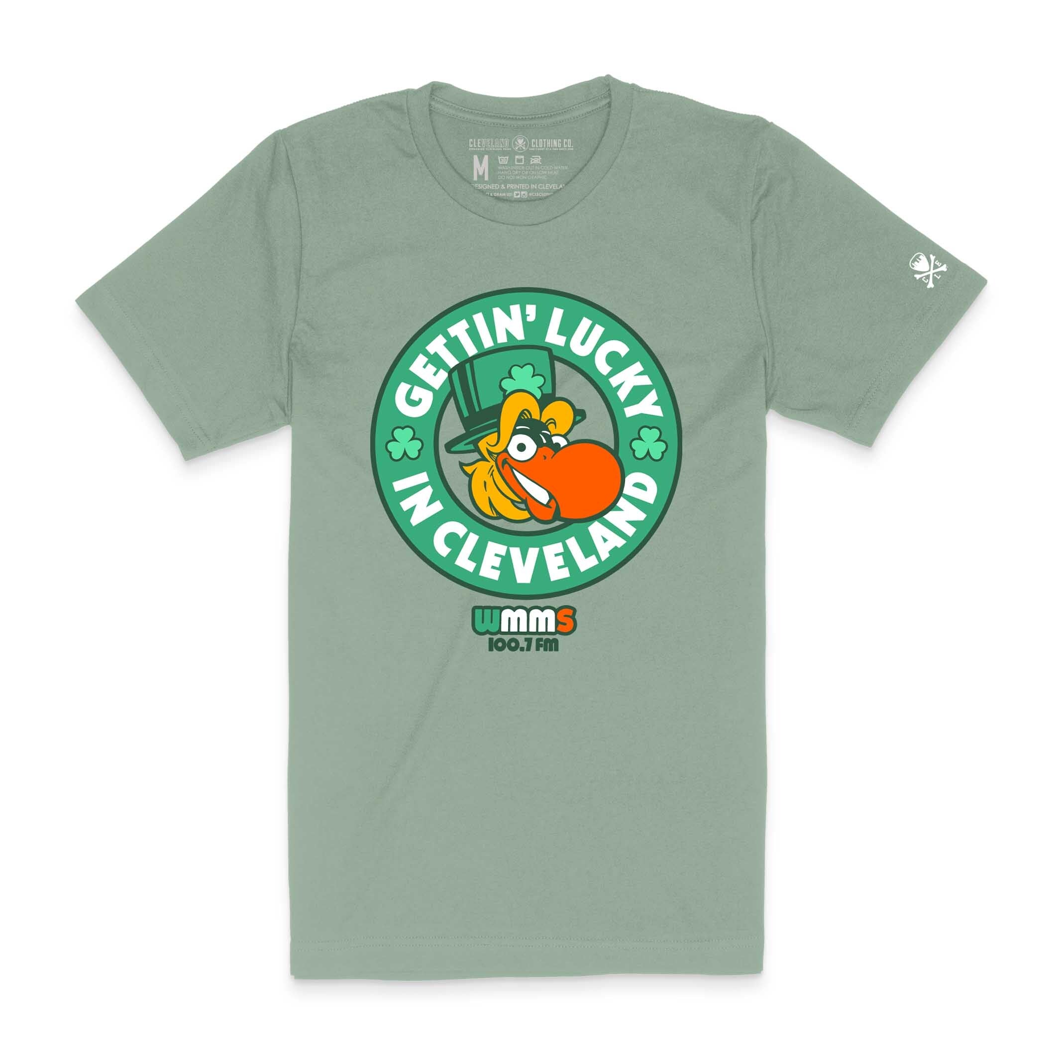 WMMS – Gettin Lucky In Cleveland – Mens/Unisex Crew T-Shirt