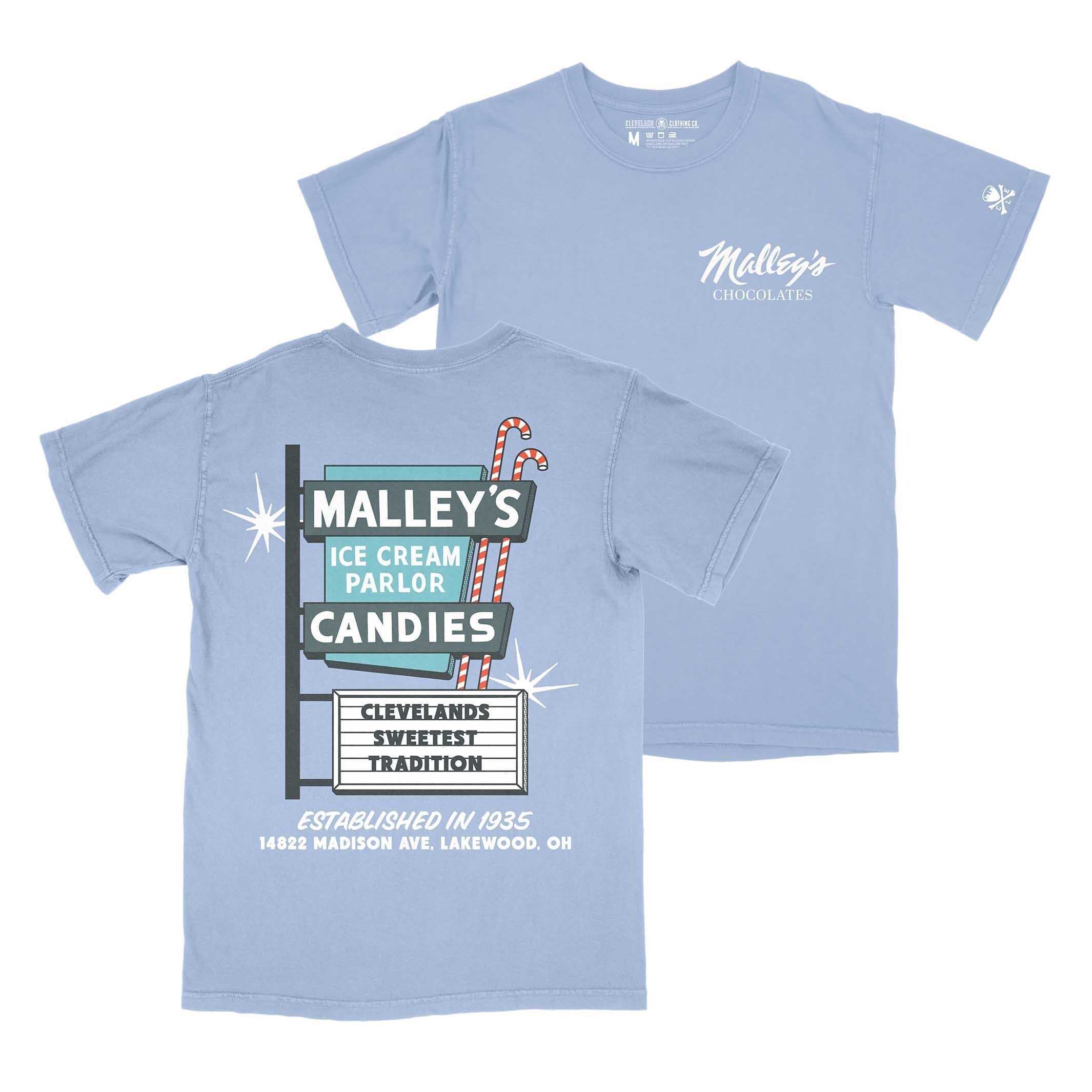 Malley’s Madison Ave Sign – Mens/Unisex Crew T-shirt