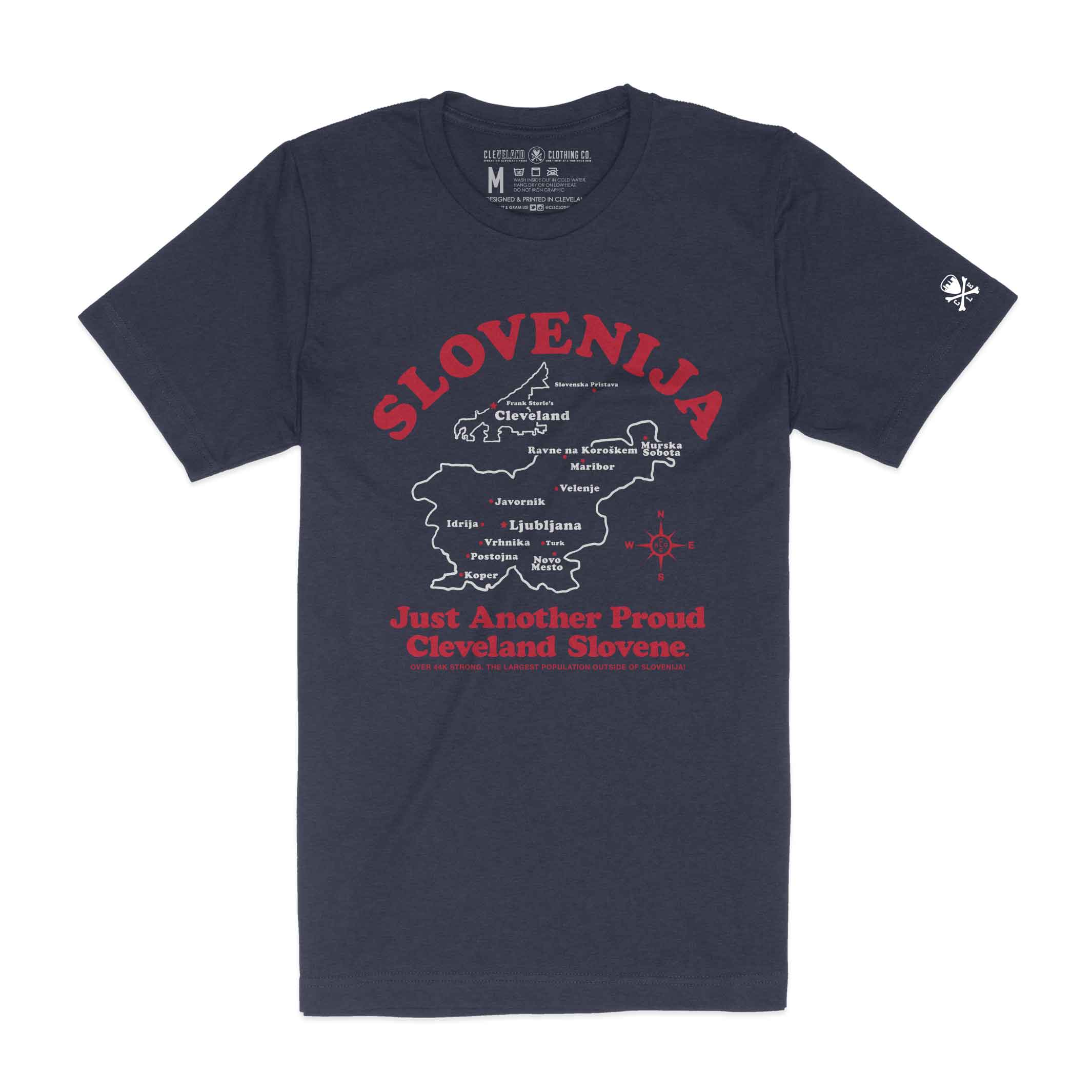 Just Another Proud Cleveland Slovene – Mens/Unisex T-Shirt – Heather Navy (ONLINE ONLY)