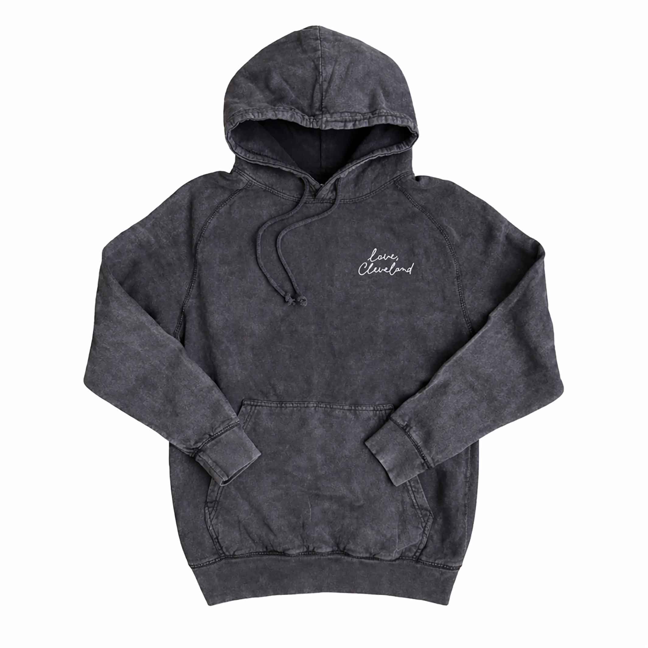 Love, Cleveland – UNISEX Pullover Hoodie – Mineral Wash