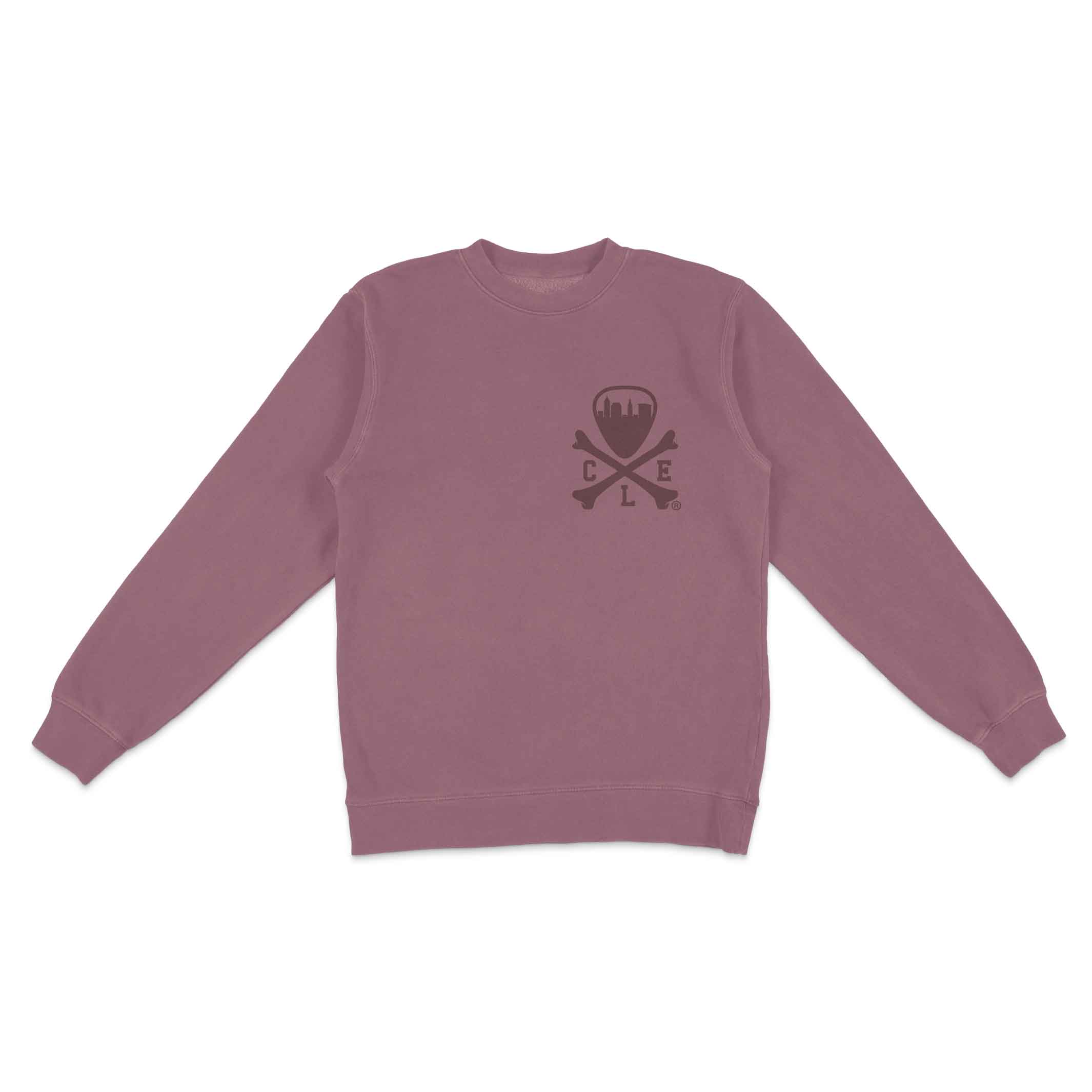 CLE Logo Unisex Crewneck Sweatshirt – Pigment Maroon